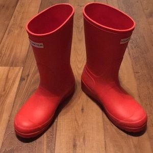 Orange Hunter Rain Boots